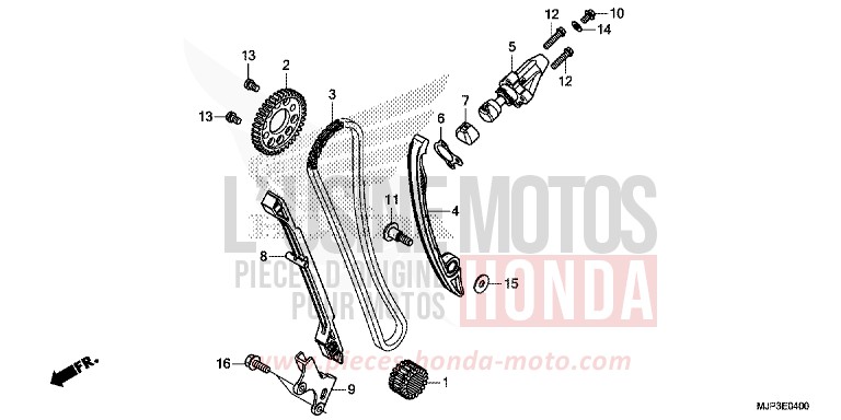CHAINE A CAMES/TENDEUR de Africa Twin CANDY PROMINENCE RED (R342) 2017